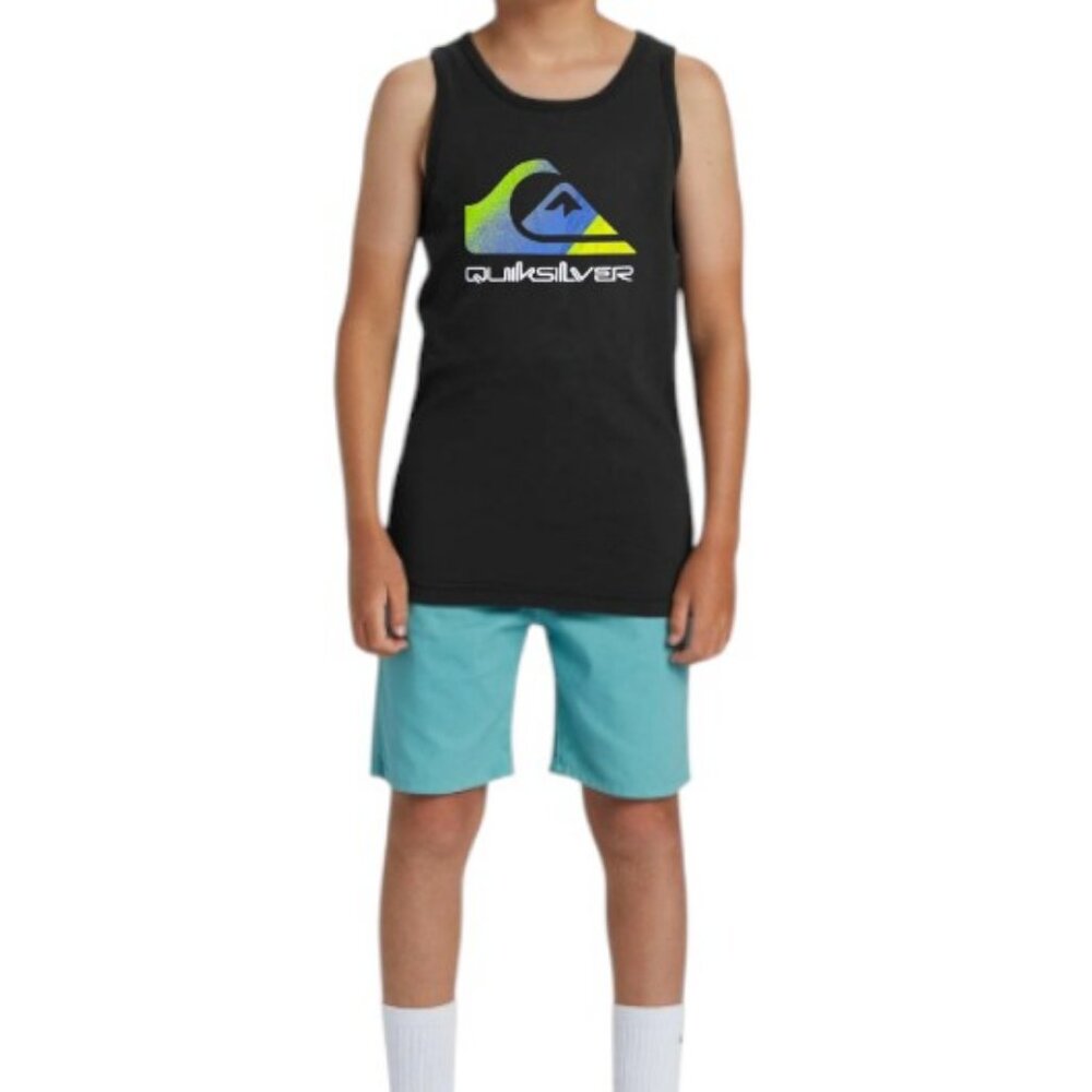 Quiksilver black wave and mountain logo tank top size XXL youth NWT
